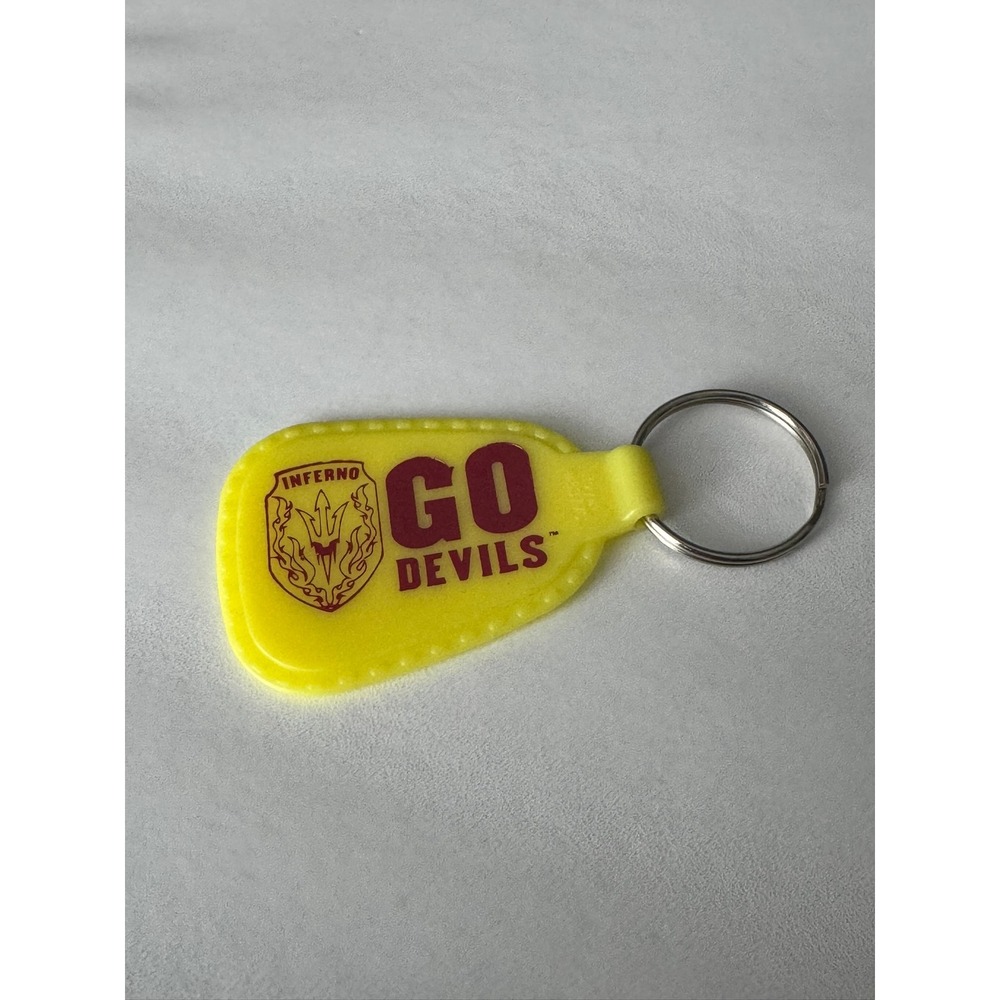 Arizona State ASU Sun‎ Devils Keychain Yellow Go Devils Inferno Logo NCAA Fan
